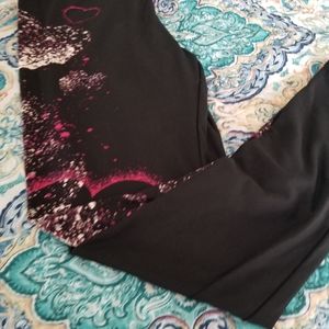OS Black Heart Lularoe Leggings